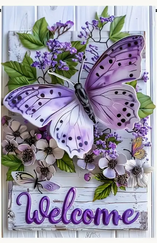 Butterfly Garden Flag