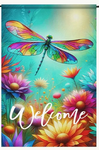 Dragonfly Garden Flag