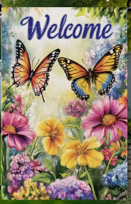 Butterflies & Blooms Garden Flag