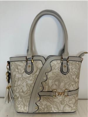 Dove Grey Purse with Butterfly Detail