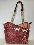 Dark Pink Purse with Bow Detail