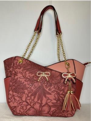 Dark Pink Purse with Bow Detail