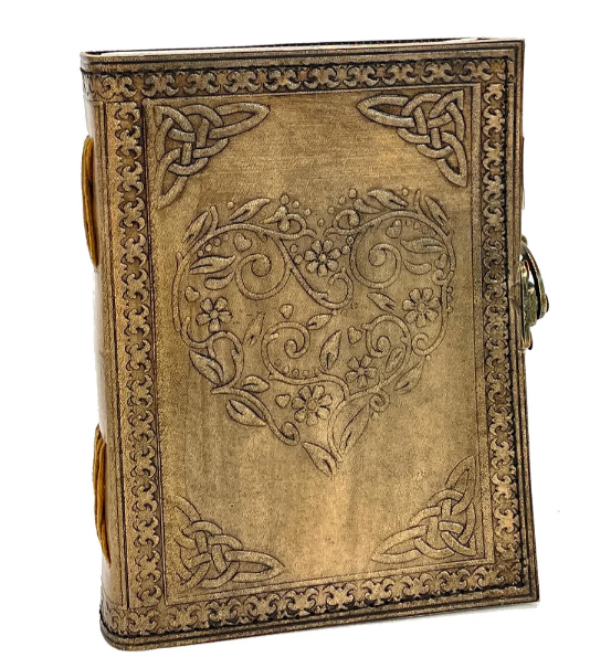 Handcrafted Leather Journal – Celtic Heart Design