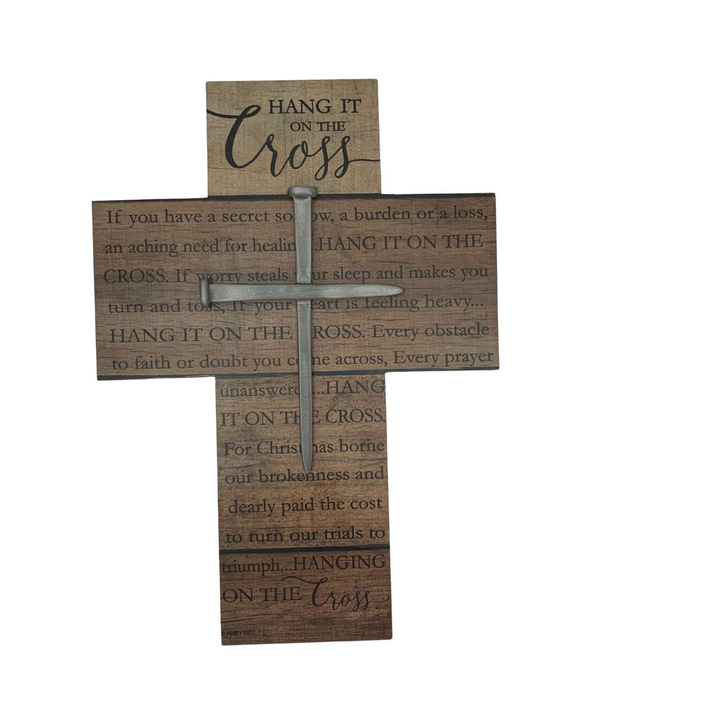 Wood Wall Cross with Verse
