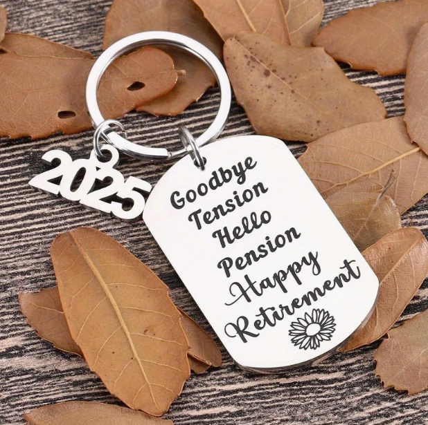 Happy Retirement- Rubies Inc., Chatham Ontario, CANADA Keytag