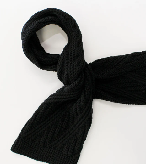 Black Knit Scarf