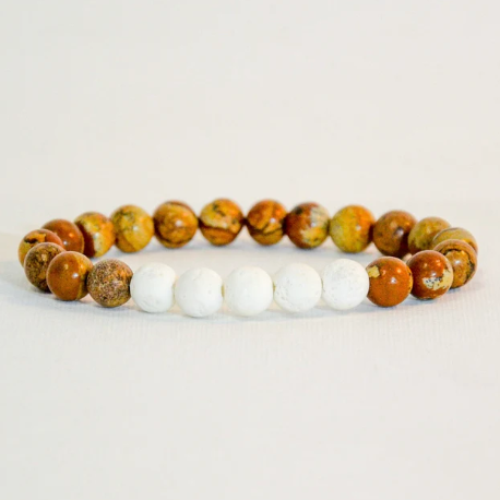 Stretch Bracelet | Jasper & Lava Stone