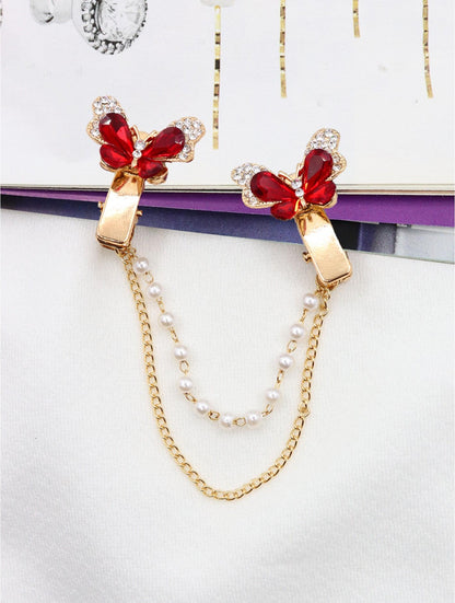 Red Gem Sweater Clip