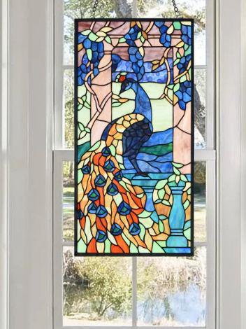 Peacock Window Panel