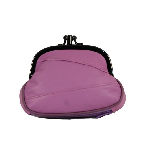 Leather Double Snap Change Purse