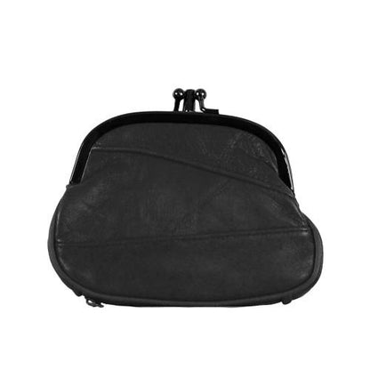 Leather Double Snap Change Purse