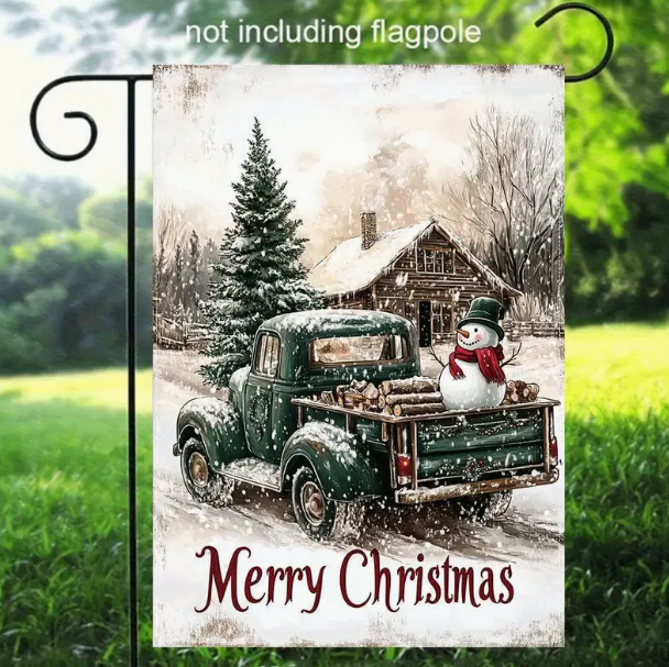 Merry Christmas Truck Flag