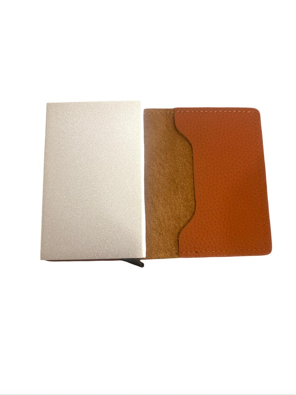 Card Holder Wallet - Tan Leather