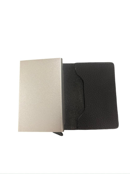 Card Holder Wallet - Black Leather