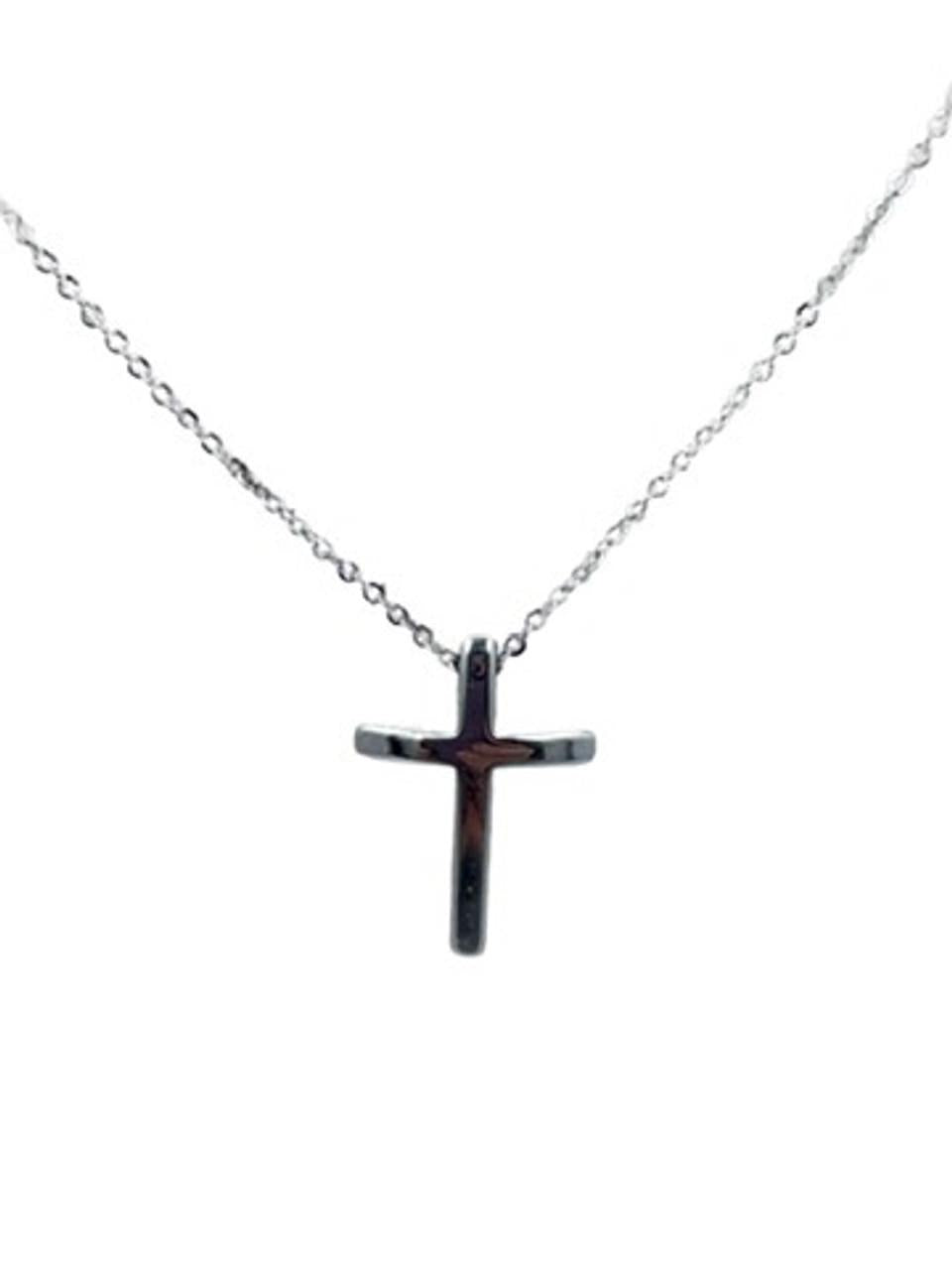 Simple Silver-tone Cross