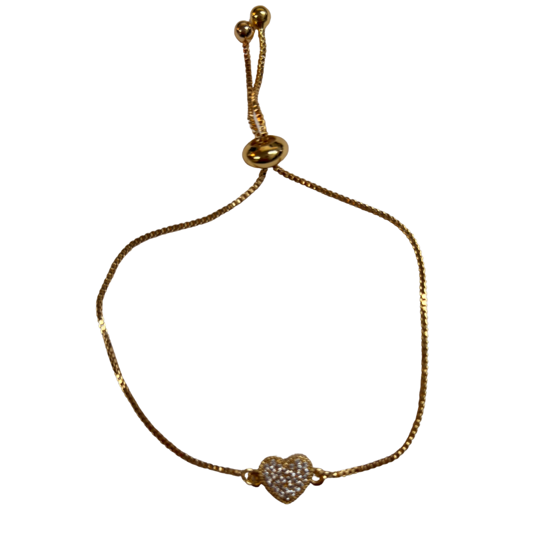 Heart Bracelet - Gold-tone