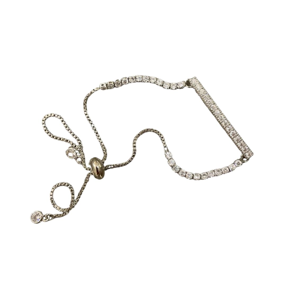 Bar Bracelet - Silver-tone