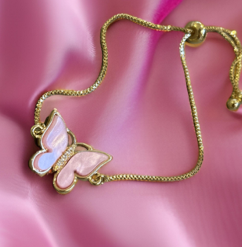 Pink Butterfly Bracelet