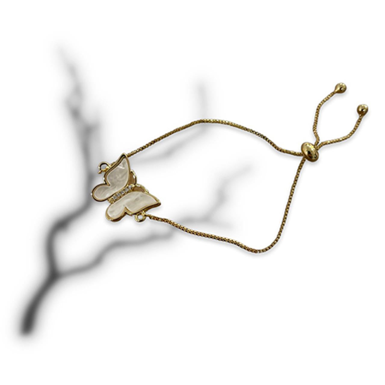 White Butterfly Bracelet