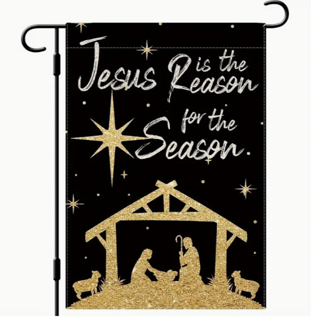 Jesus is the Reason for the Season Garden Flag
