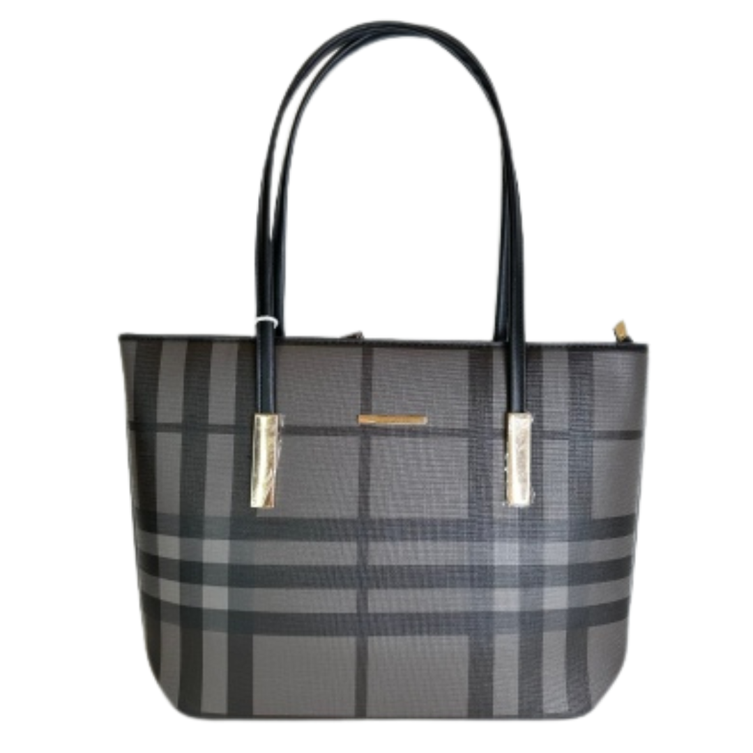 Grey & Black Plaid Purse