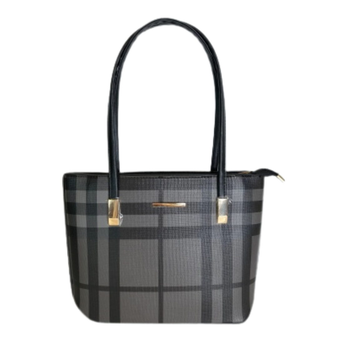 Black and Grey Plaid Purse