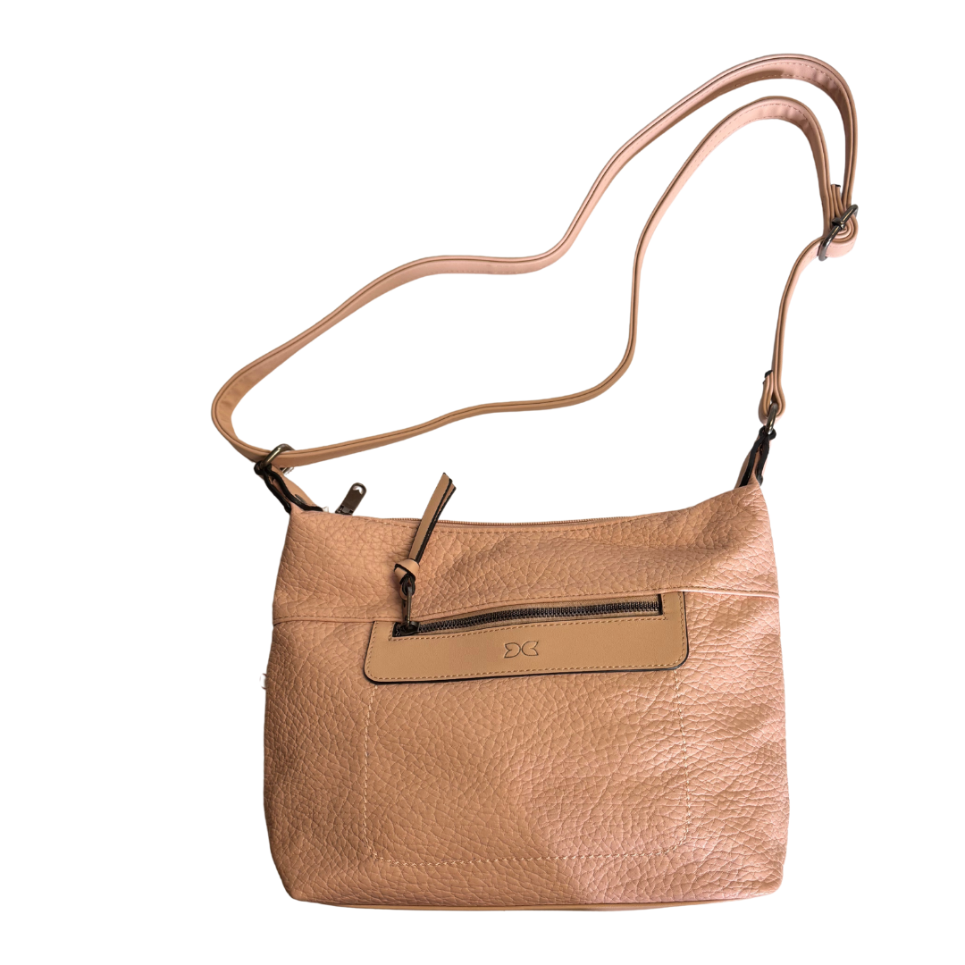 Pink Vegan Leather Shoulder Bag – Spacious & Chic