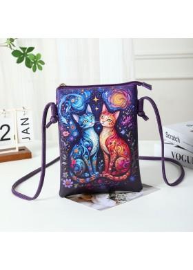 Cosmic Cats Crossbody Purse