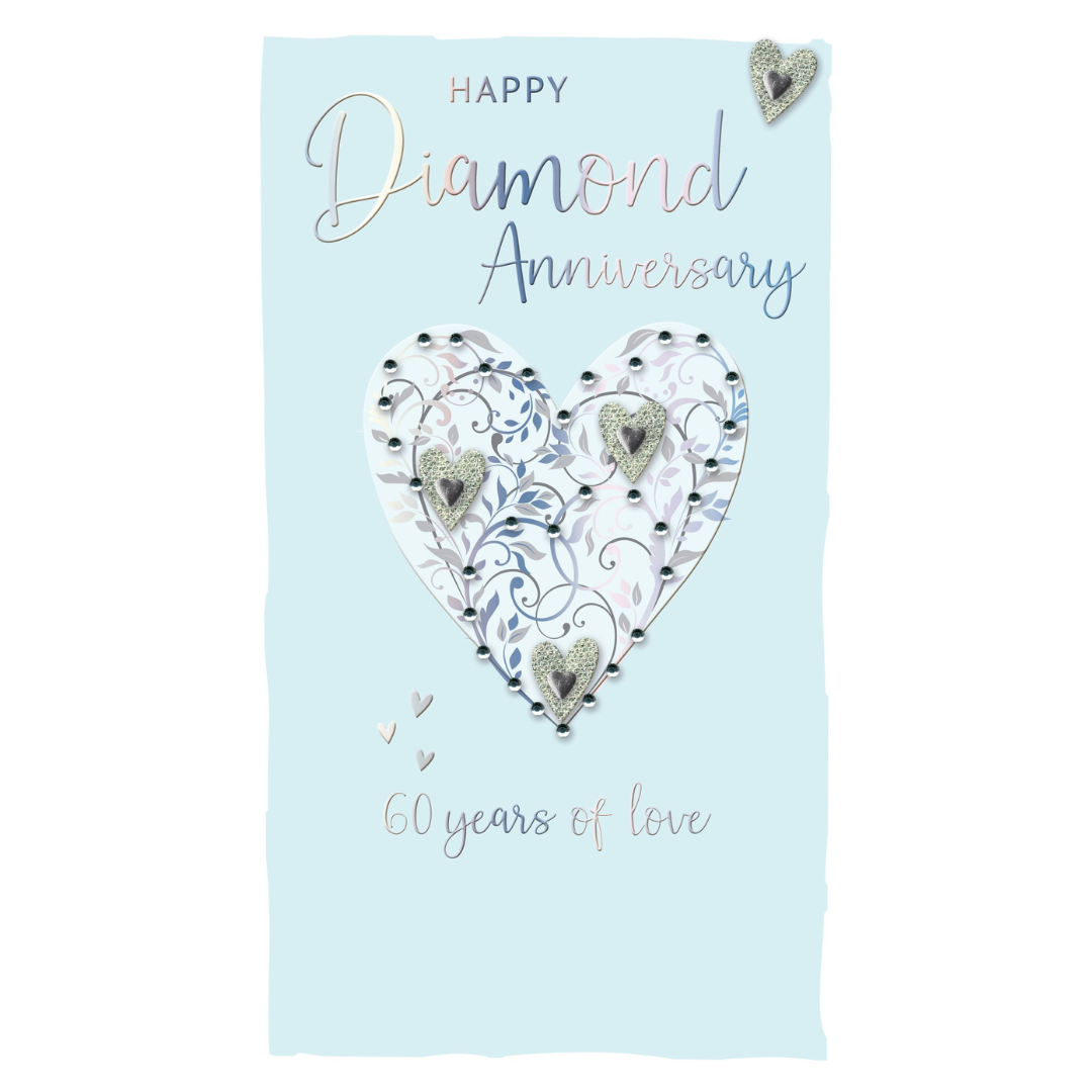 60th Anniversary Card - Diamond Wedding Celebration