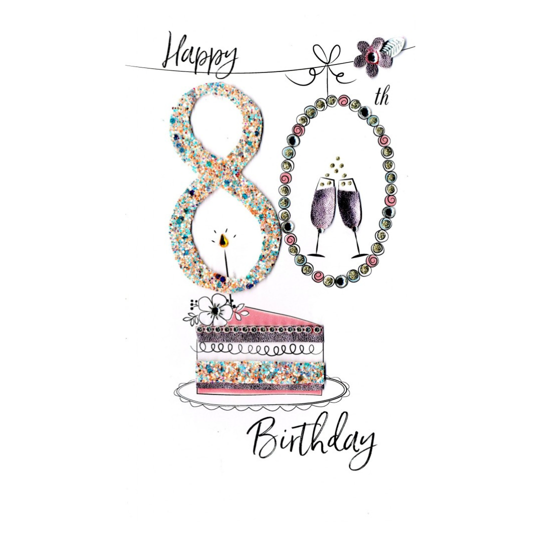 80th Birthday Card – Elegant Milestone Celebration