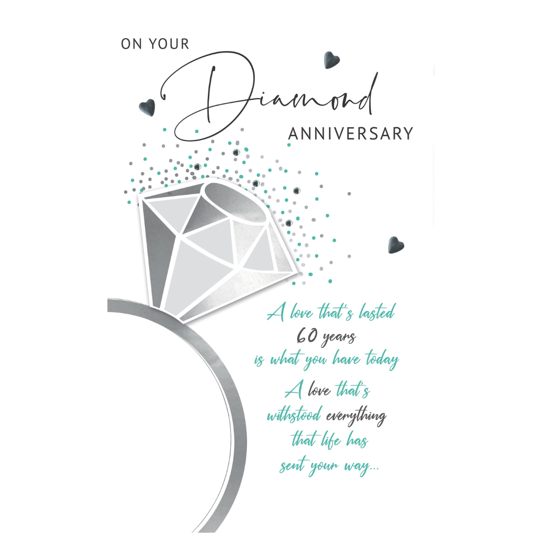 60th Diamond Anniversary Card – Celebrate 60 Years of Love