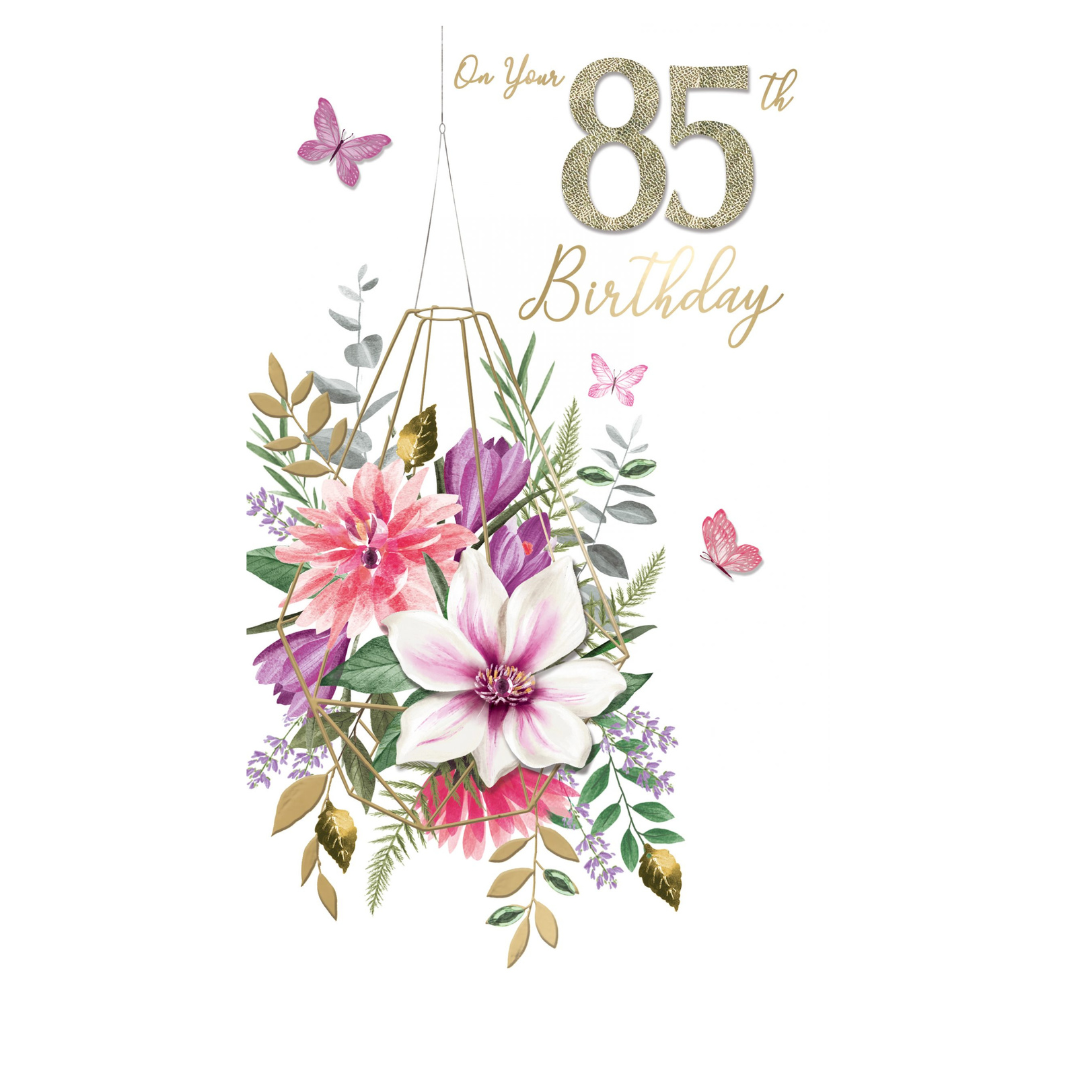85th Birthday Card for Her – Elegant Celebration