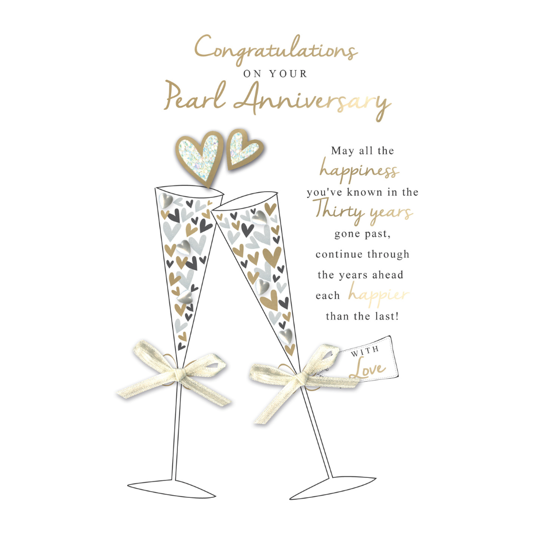 30th Wedding Anniversary Card – Pearl Anniversary