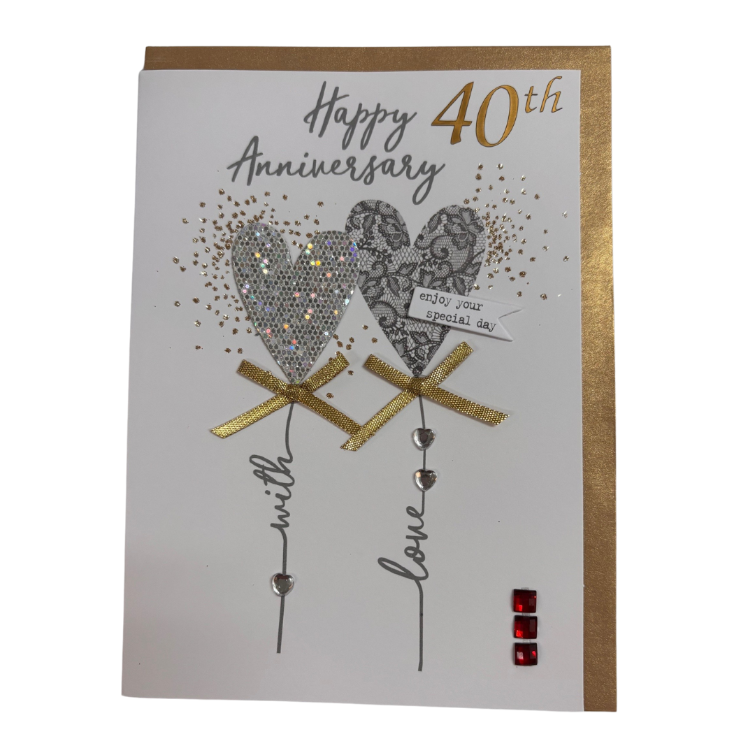 40th Wedding Anniversary Card – Ruby Anniversary