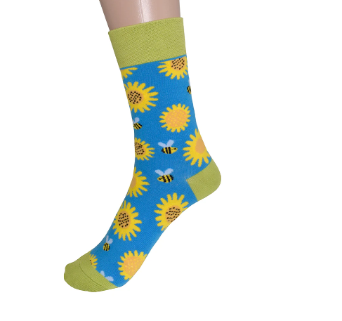 Ladies’ Sunflower & Bee Socks