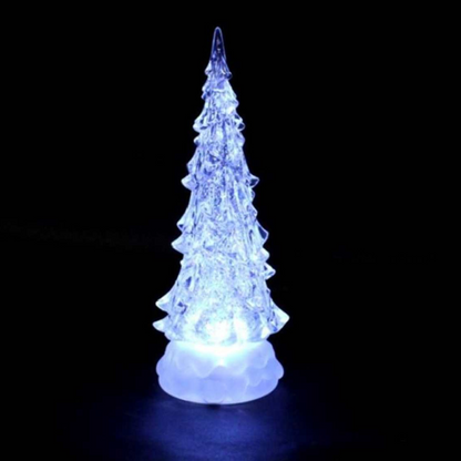 Large White LED Swirling Glitter Christmas Tree – Timer