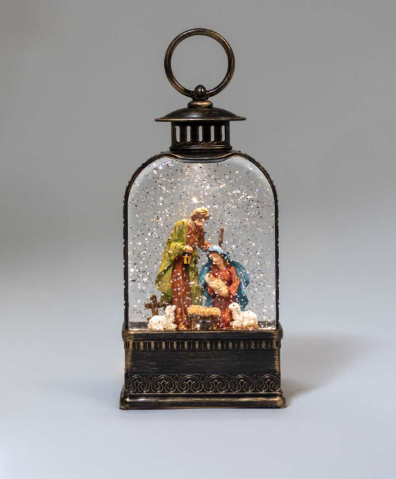 Nativity Scene - LED Water Spinning Bronze Lantern