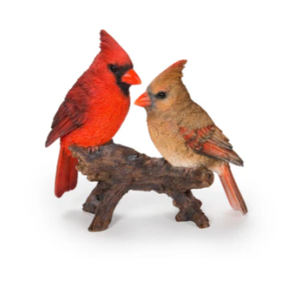 Cardinal Statue – Hand-Painted Polyresin Garden Figurine