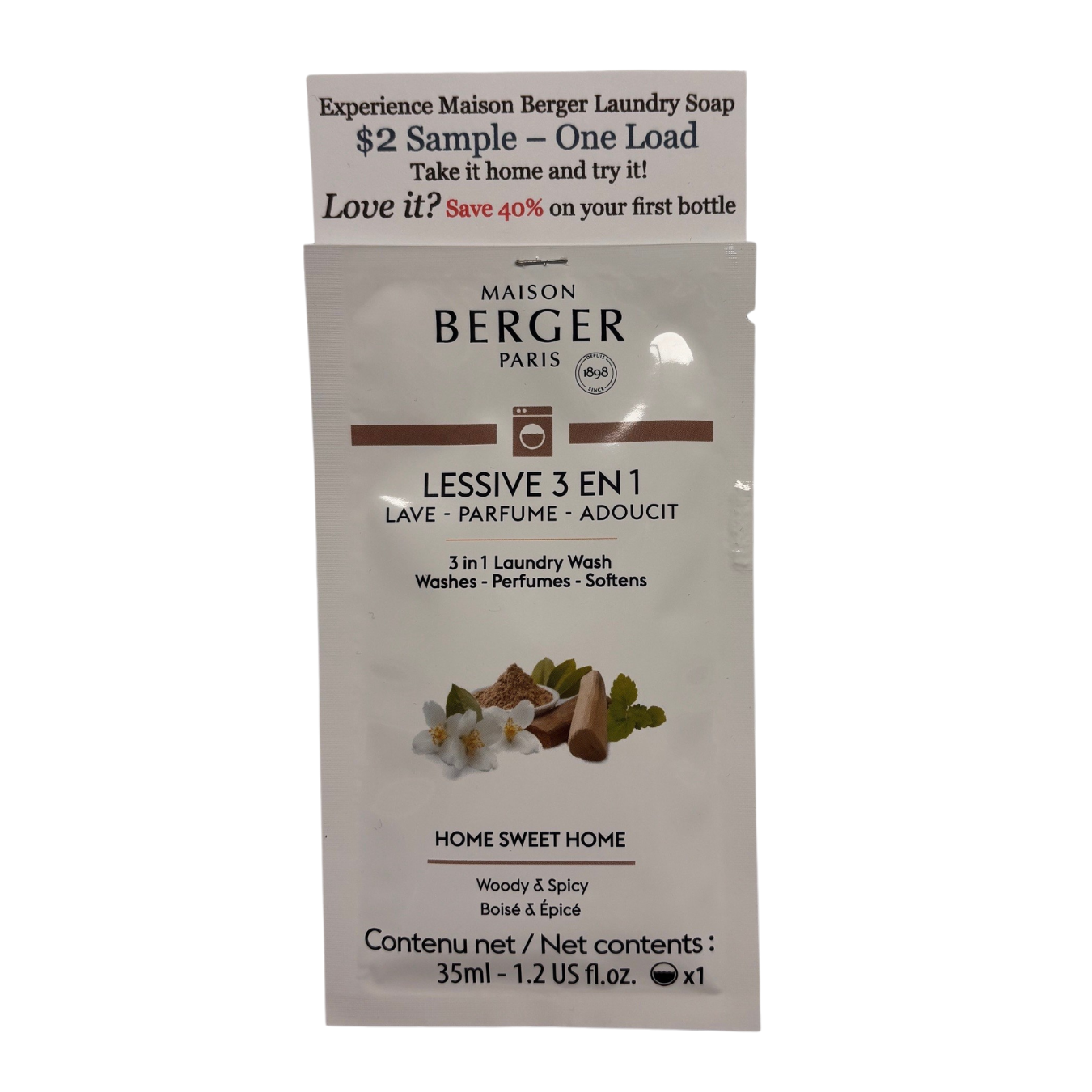 Maison Berger Laundry Detergent "Home Sweet Home" Sample – Try Before You Buy