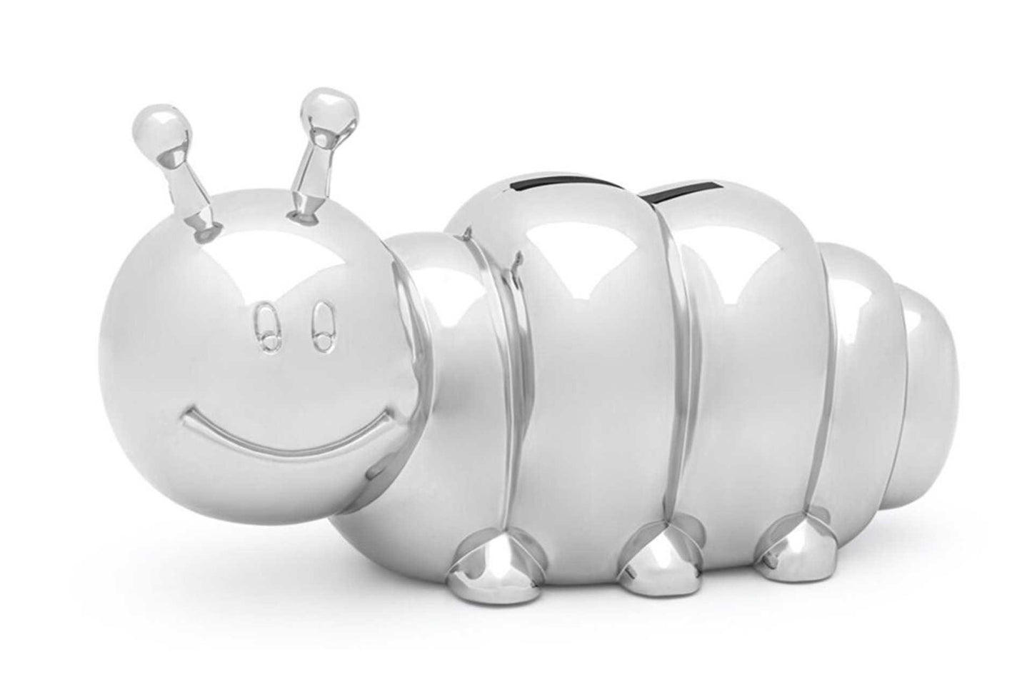 Silver Plated Caterpillar Money Box