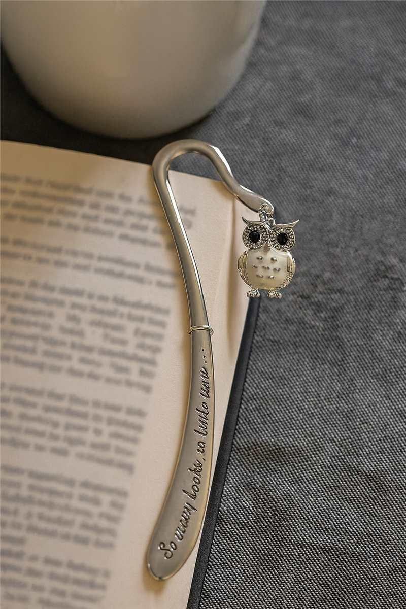 Charming Owl Metal Bookmark – “So Many Books, So Little Time…”