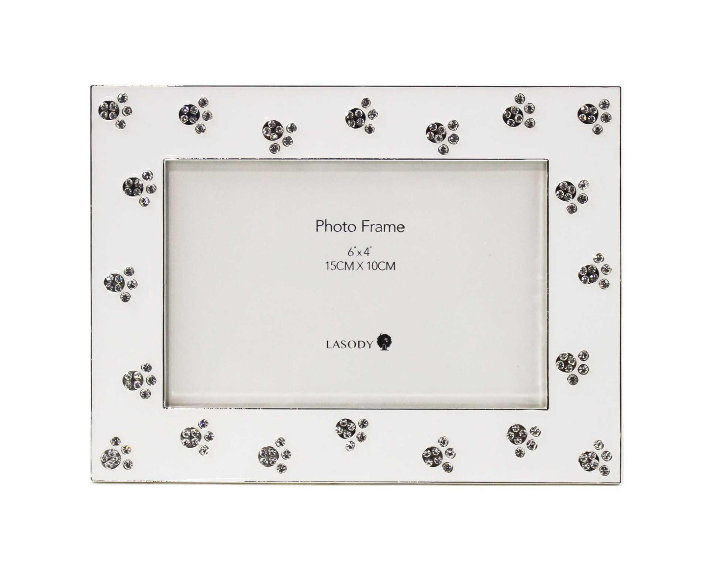 White Pawprints Photo Frame – 6x4"
