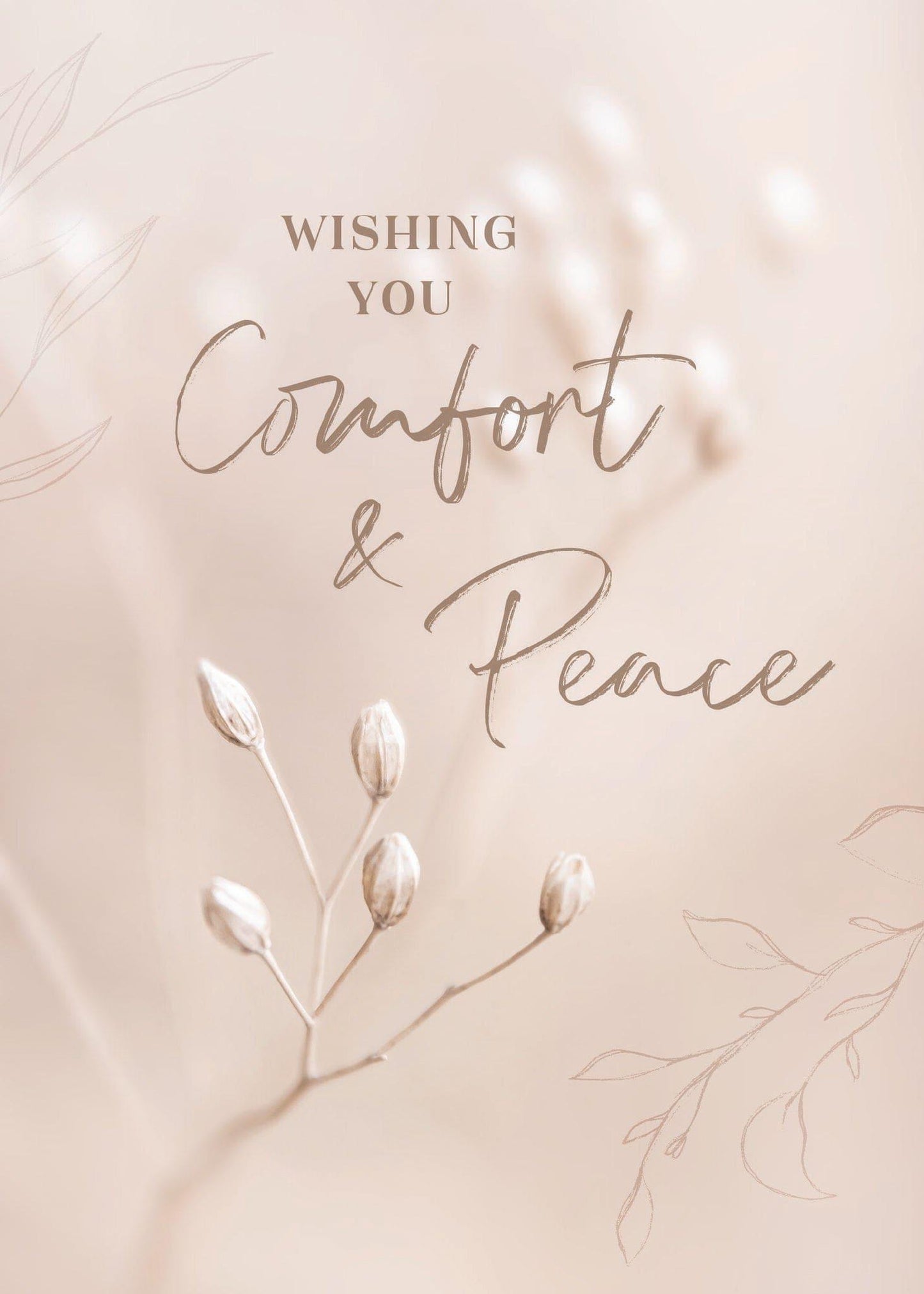 Sympathy Card – “Wishing You Comfort & Peace”