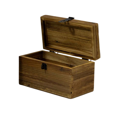 Wood Keepsake Box with Metal Latch
