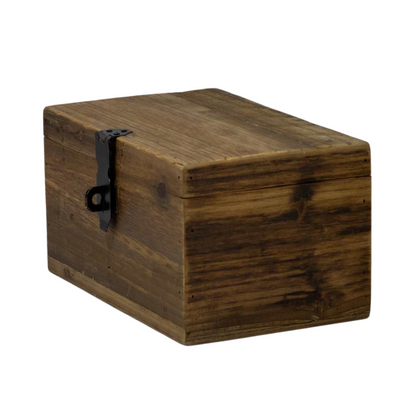 Large Wood Keepsake Box with Metal Latch