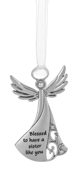 Blessed to Have a Sister Like You – Angel Ornament
