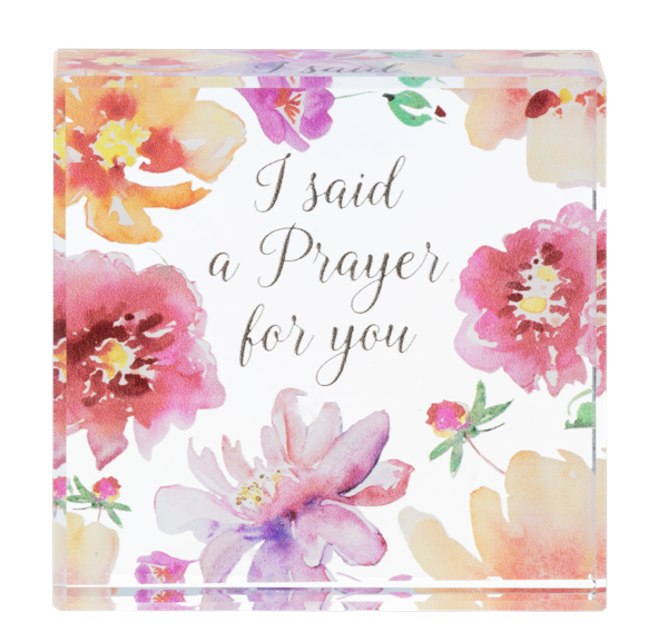 “I Said a Prayer for You” Glass Block