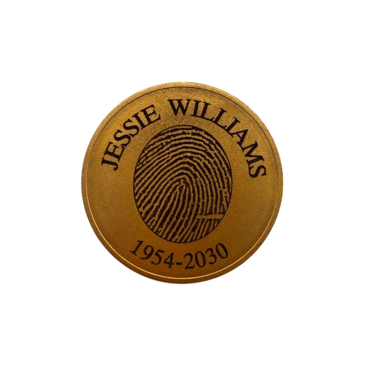 Gold Tone Memorial Challenge Coin