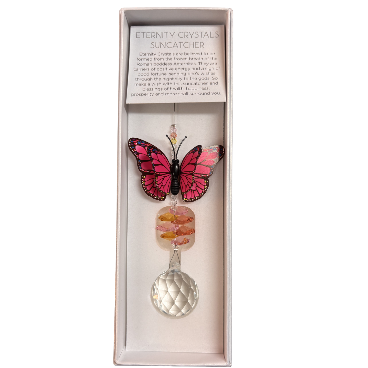 Butterfly Suncatcher with Crystal Cluster
