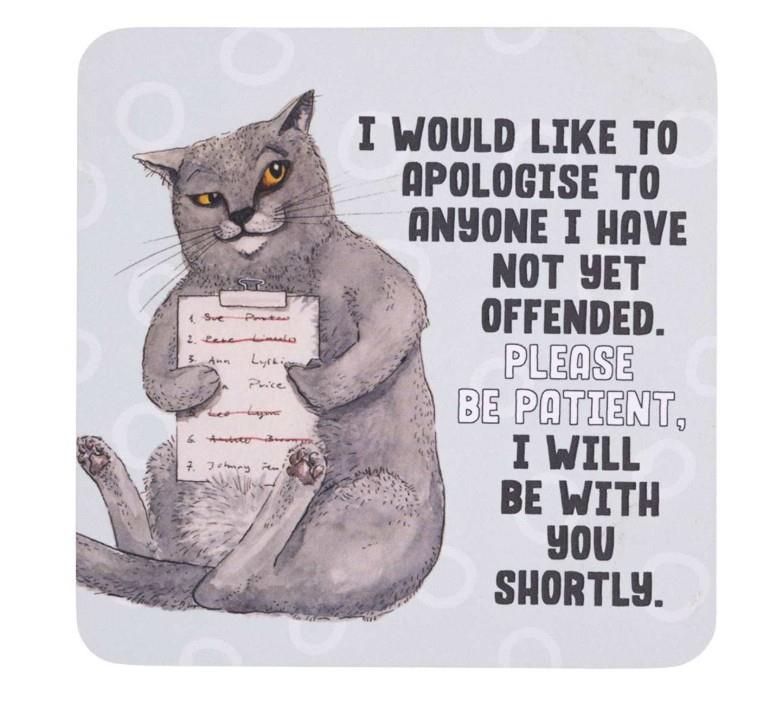 Offended Decorative Cork Coaster